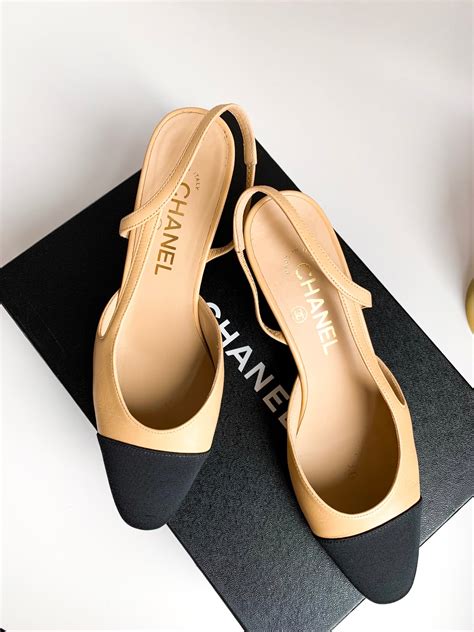 chanel slingback pumps replica|chanel pumps beige and black.